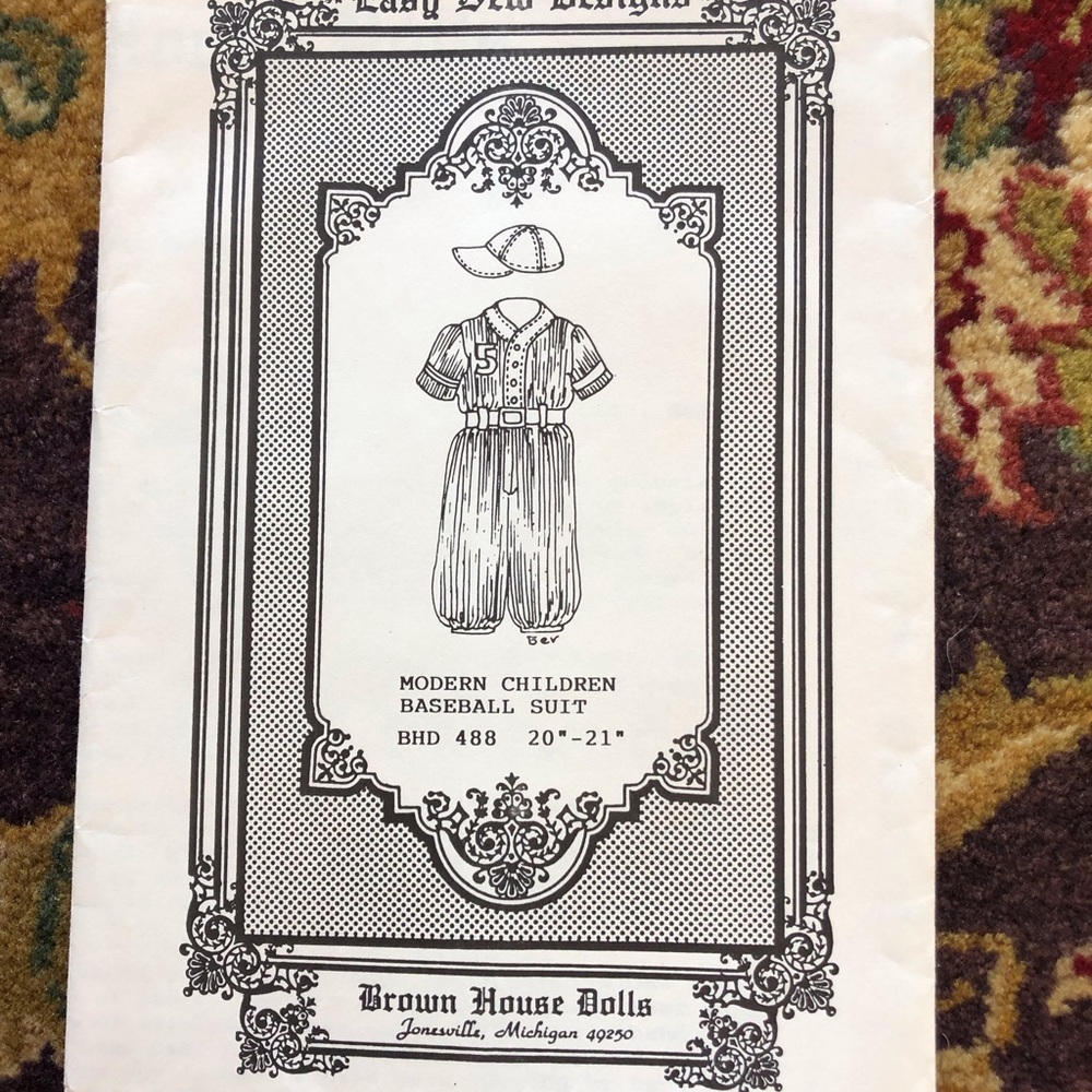 Doll pattern Baseball Uniform